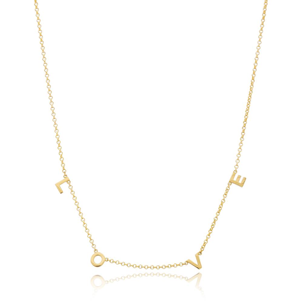 Love Letter Necklace WholesaleTurkish 14K Gold  Pendant