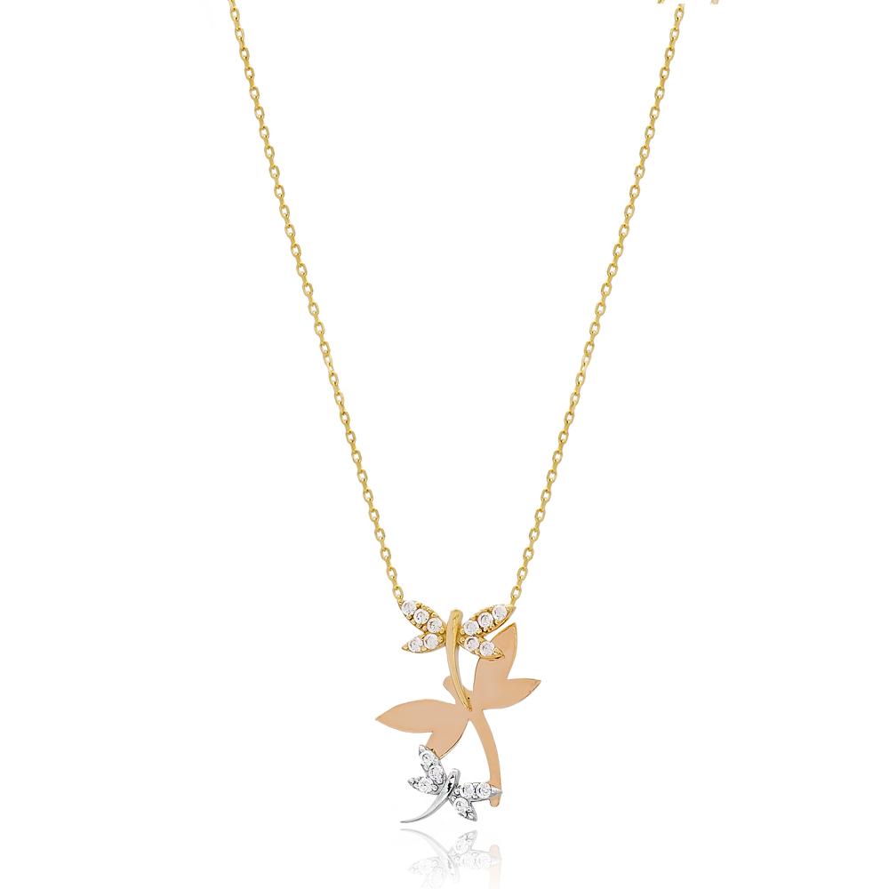 Dragonfly Design 14k Gold Wholesale Handmade Pendant