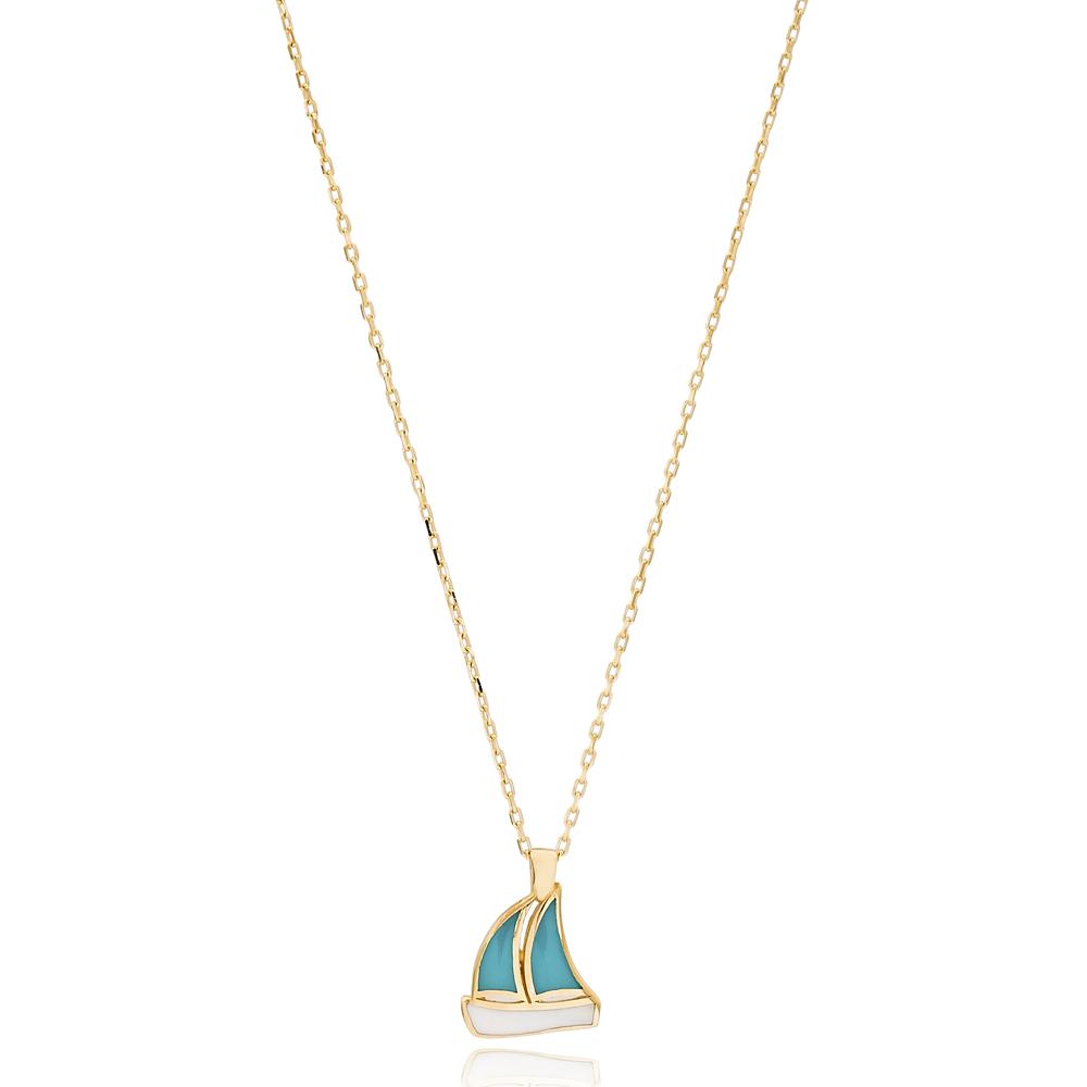 Boat Design Wholesale 14k Gold Necklace