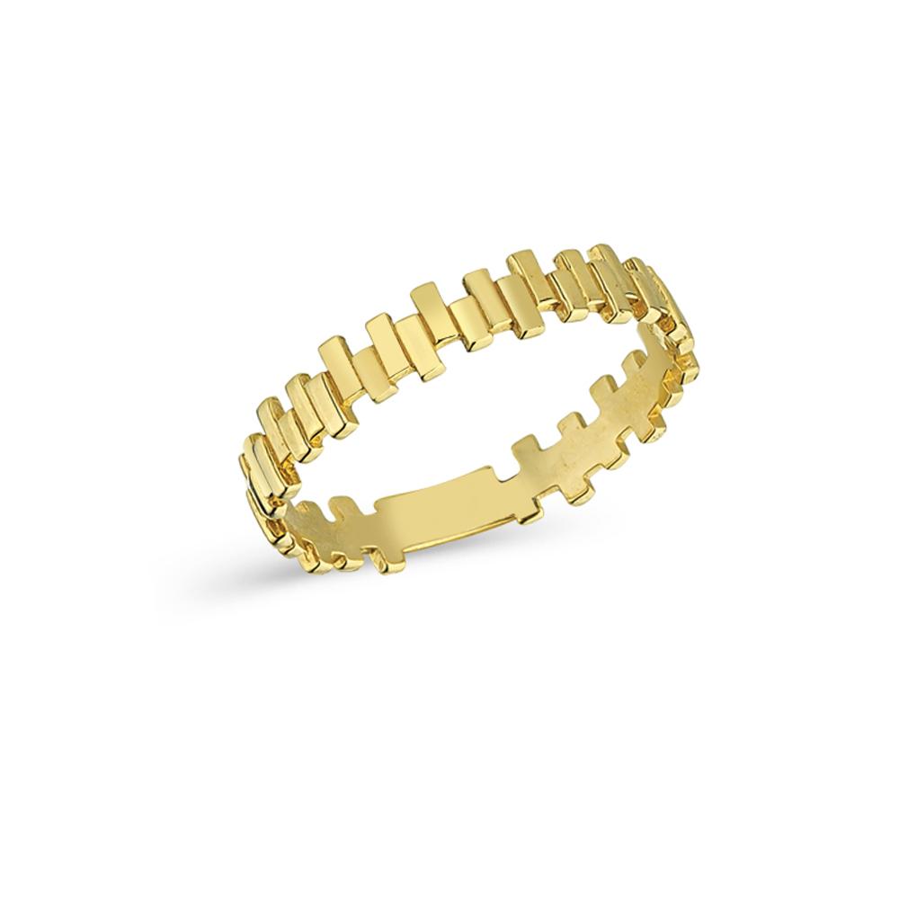 Elegant Fashionable Irregular Shape 14K Gold Ring