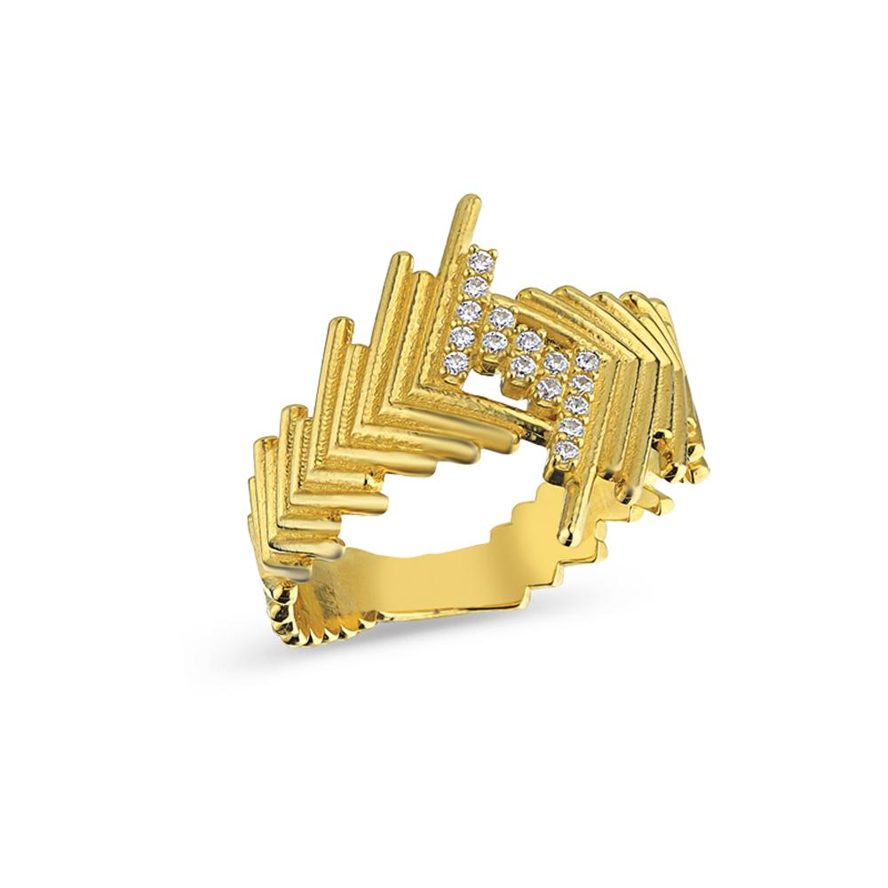 Dainty Design Zircon Stone 14K Gold Ring