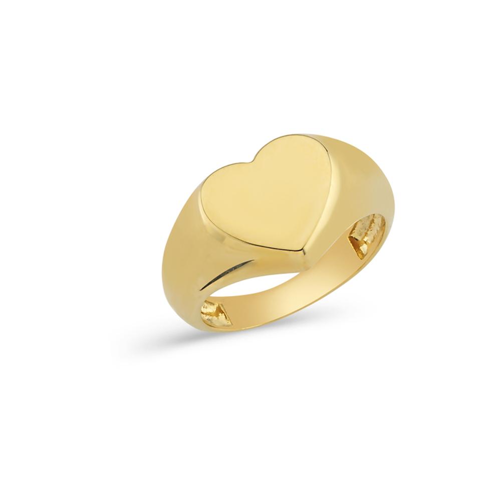 Heart Design Wholesale Turkish 14k Gold Knuckle Ring