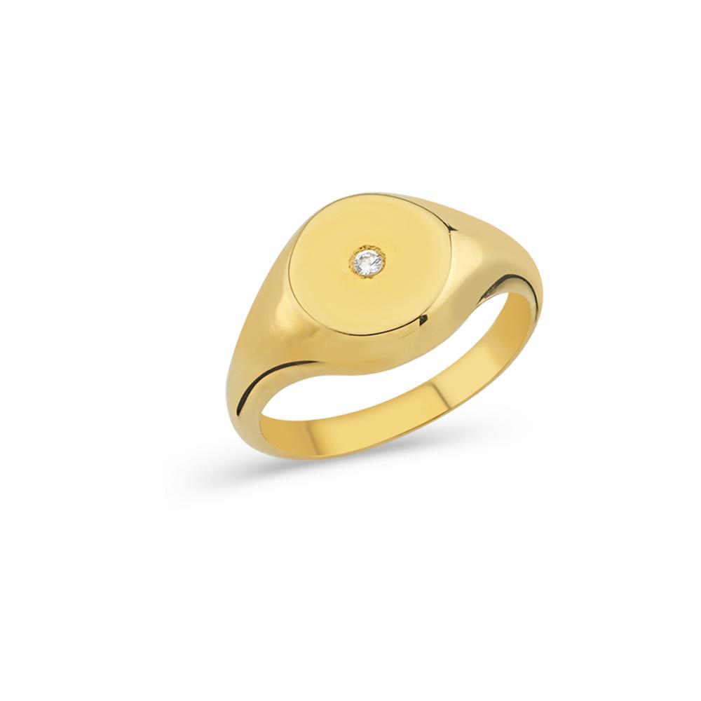 Rounded Shape 14k Gold Knuckle Ring