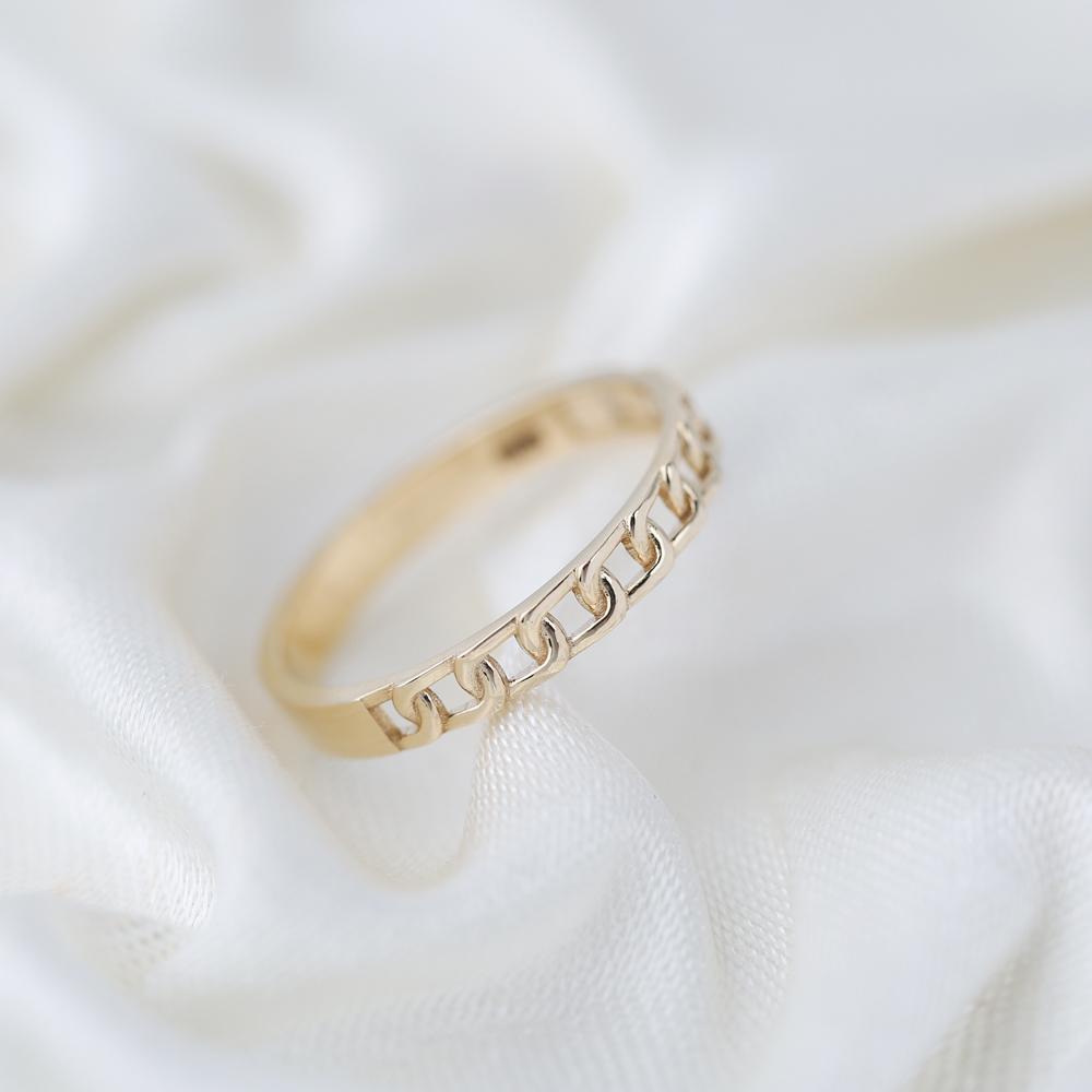 14k Solid Gold Band Ring Wholesale Handmade Turkish Gold Jewelry
