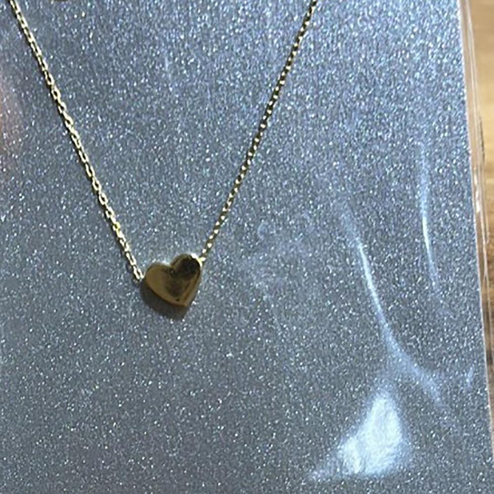 14K Gold Heart Necklace Turkish Wholesale Gold Jewelry